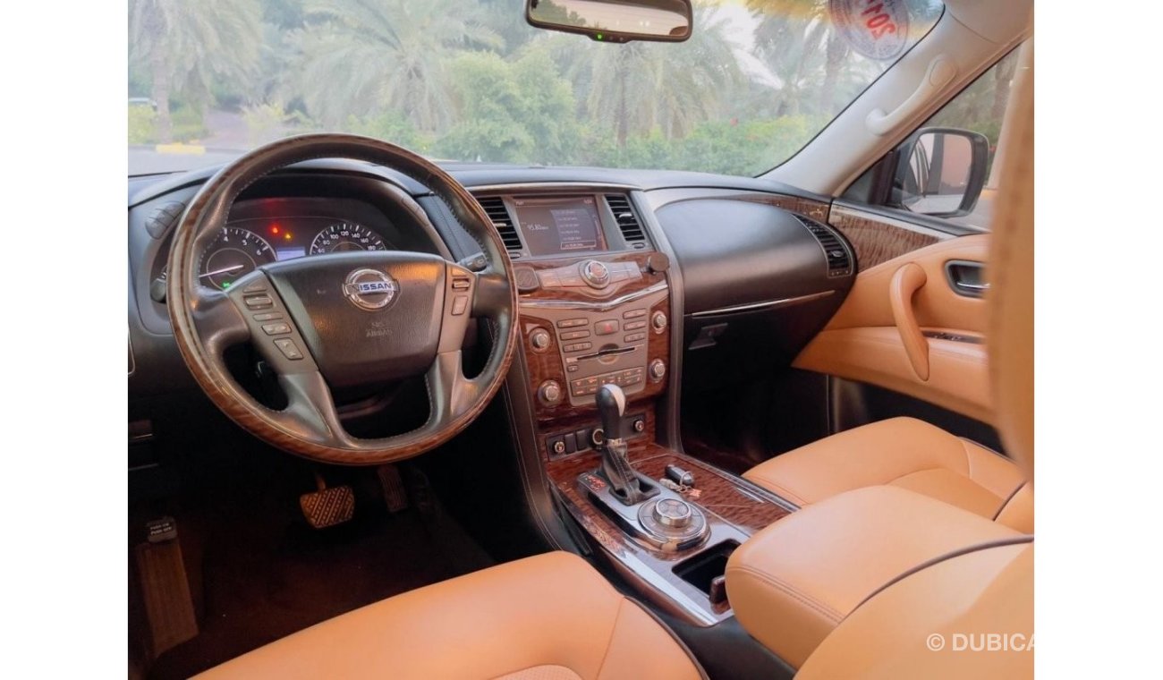 Nissan Patrol 2015 GCC model, full option, 5 cams, small machine, SE PLATINUM, rear screens, 8 cylinders