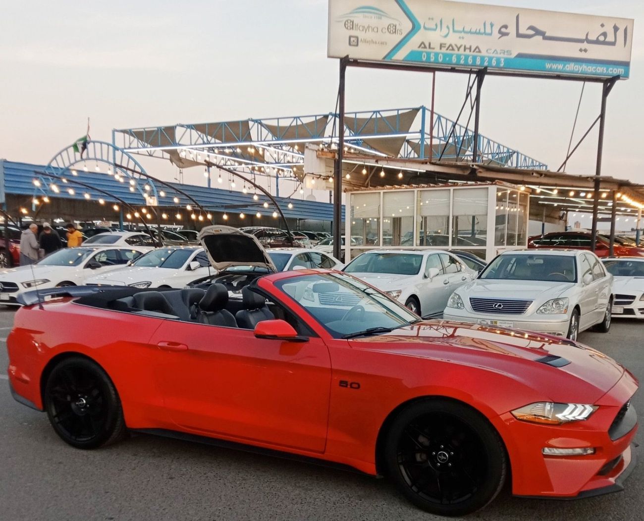 Ford Mustang Ford mustang ecoboost convertible V4  Body kit GT Model 2019 Price: 68000 Dhs Mileage: 44000 Mi Spec