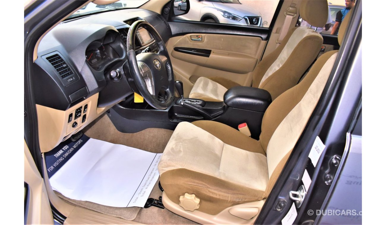تويوتا فورتونر AED 1370 PM | 4.0L 4WD V6 GCC WARRANTY