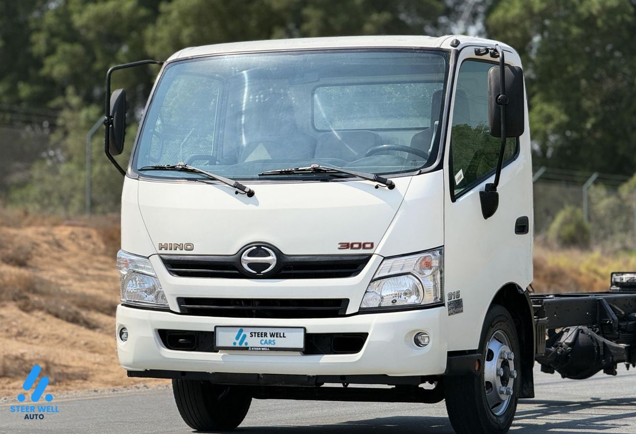 Hino 300 2019 916 Truck, 4.0L RWD Bare Chassis—Diesel—Good Performance—Book now!