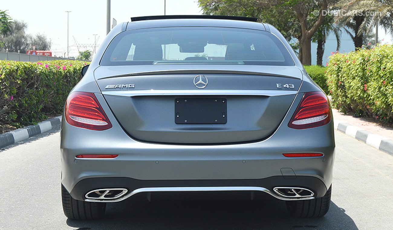 Mercedes-Benz E 43 AMG 2018, 3.0L V6 Biturbo GCC, 0km w/ 2 Year Unlimited Mileage Warranty