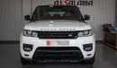 Land Rover Range Rover Sport Supercharged رنج روفر سبورت V8 2014 من وكالة الطاير  147000 كم لون ابيض و الداخل احمر بدون حوادث او صبغ تحت الضما