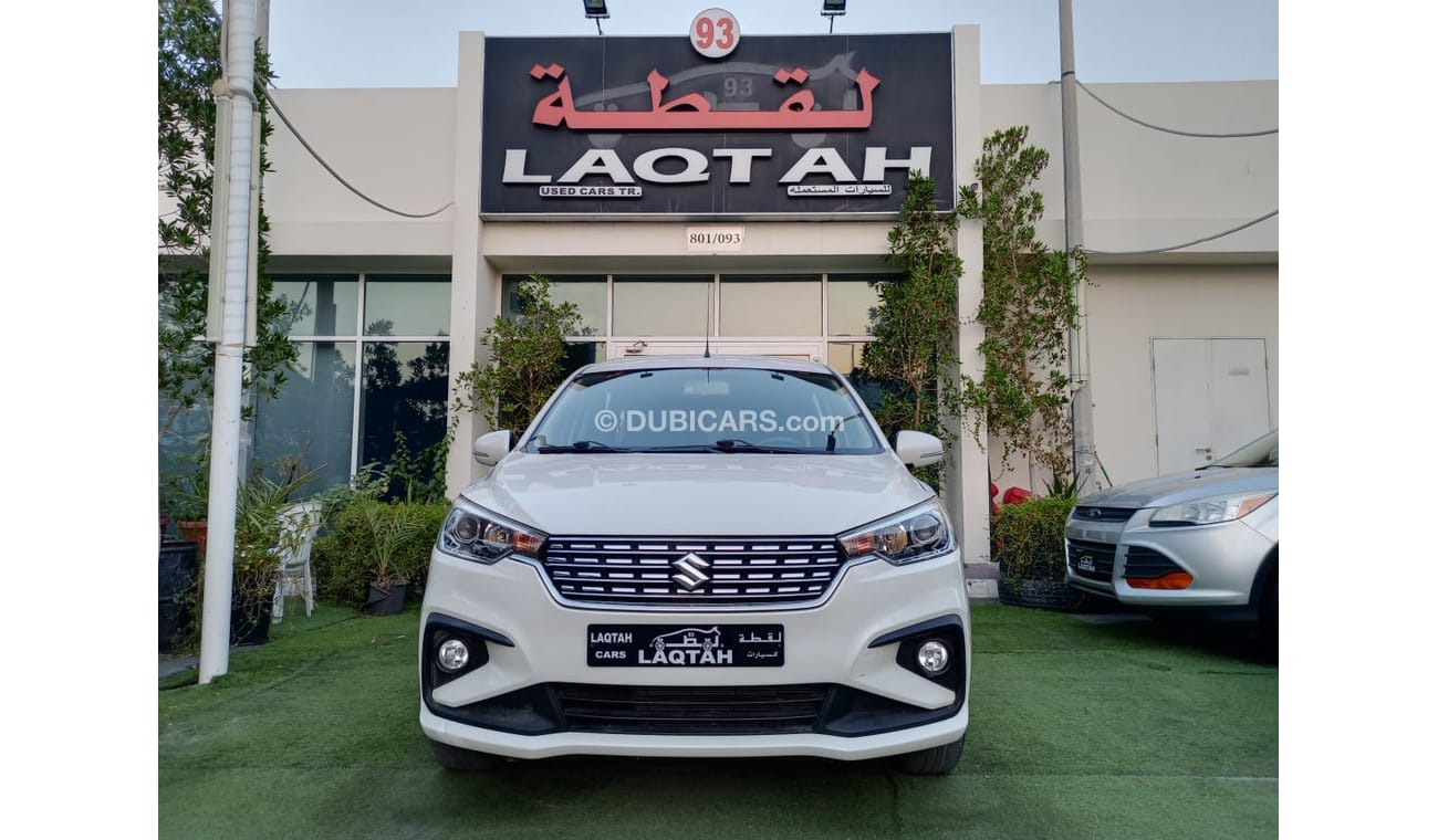 Suzuki Ertiga 2019 model, agency dye, 1600 cc, imprint, white color, rear wing, alloy wheels, air conditioning, wo