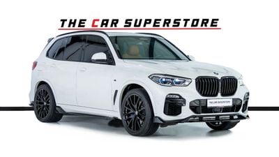 BMW X5 40i M Sport 3.0L GCC-Full Service History With BMW-Pearl White-Aerodynamic Kit 22 Inch Rims