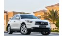 Infiniti QX70 3.7L V6 - FREE 2 Years Warranty - AED 1,547 per month - 0% Downpayment