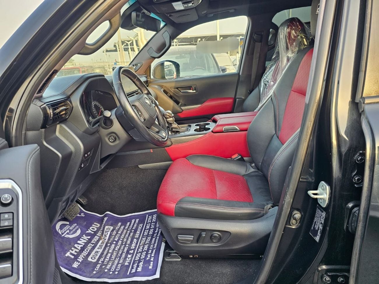 تويوتا لاند كروزر Toyota landcruise 2022MODEL twin turbo Gr sports 3.5 petrol v6 Colour Black Interior Red push start 
