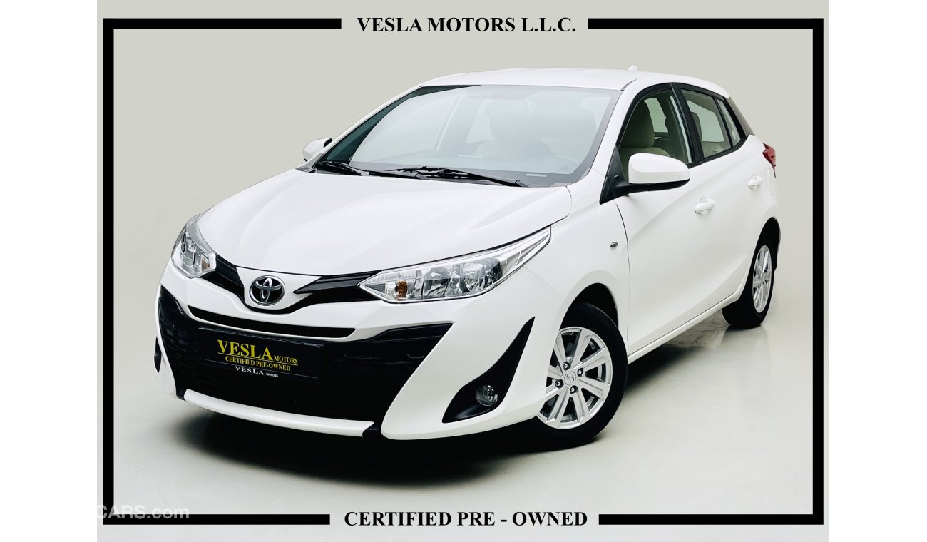 Toyota Yaris HATCHBACK + LEATHER SEATS + NAVIGATION + ALLOY WHEELS / GCC / 2019 / UNLIMITED KMS WARRANTY / 616DHS