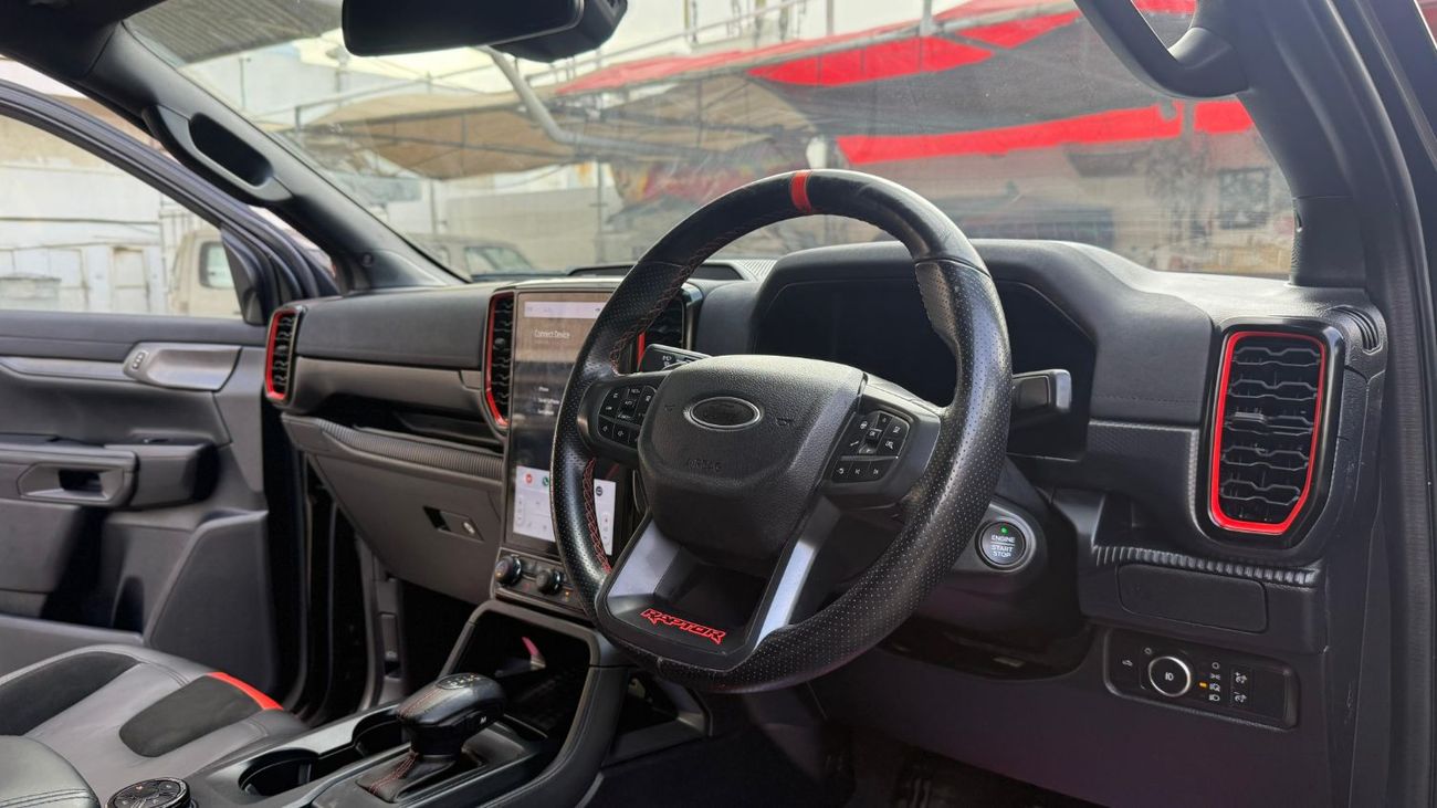 Ford Ranger Raptor RHD 3.0L Petrol 4WD 360° Camera V6 Cylinders Automatic Gear 5 Leather Seats Front two Electric Seats