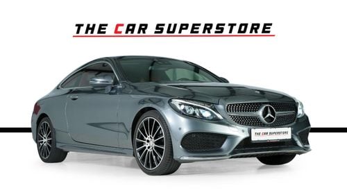 Mercedes Benz C200 AMG Coupe- GCC-Selenite Grey-AMG Body Styling-Panoramic Roof