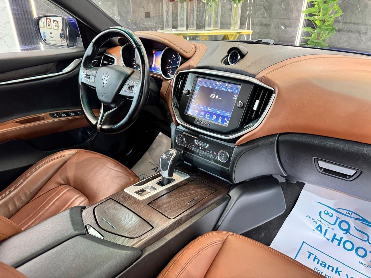 Maserati Ghibli S Q4 3.0L (345 HP) AMAZING BLUE COLOR MASERATI GHIBLI SQ4 V6 || GCC || FREE ACCIDENT || HIGHEST CATE