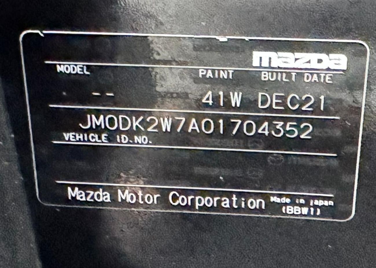 Mazda CX3 Export from Australia