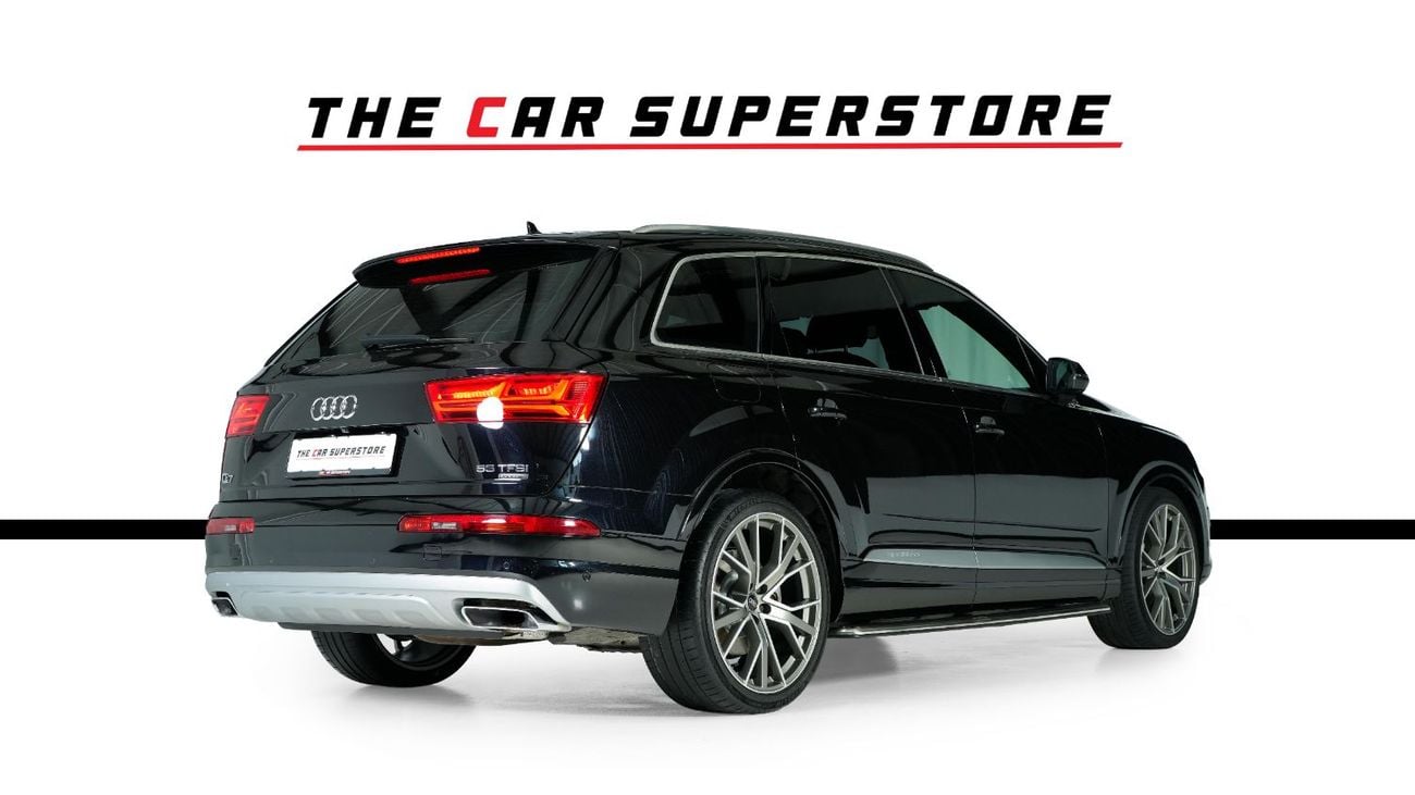 Audi Q7 55 TFSI GCC-7 Seats-Premium Leather Interior-22 Inch S Design Rims-Excellent Condition