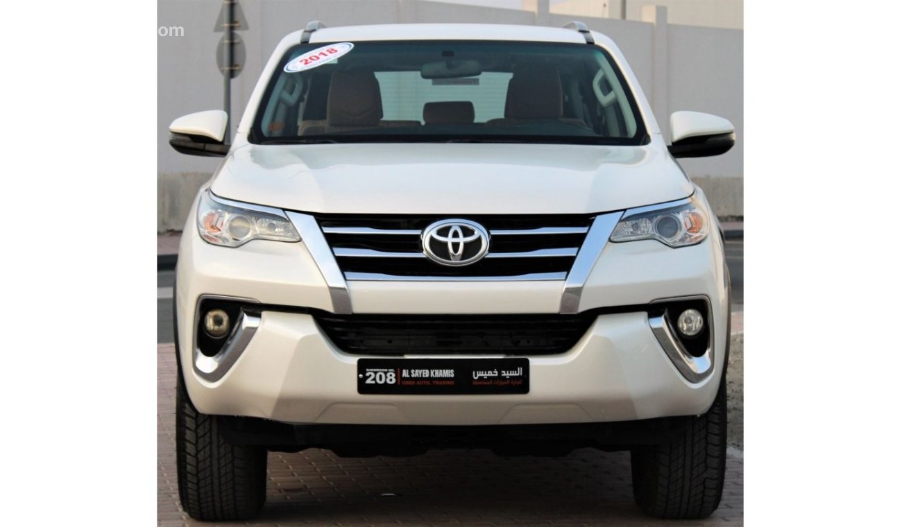 Toyota Fortuner Toyota Fortuner 2018 GCC 4 cylinder in excellent condition without accidents, very clean from inside