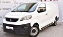 Peugeot Expert 2.0L LONG BODY VAN 2019 GCC SPECS AGENCY WARRANTY UP TO 2024 OR 100000KM