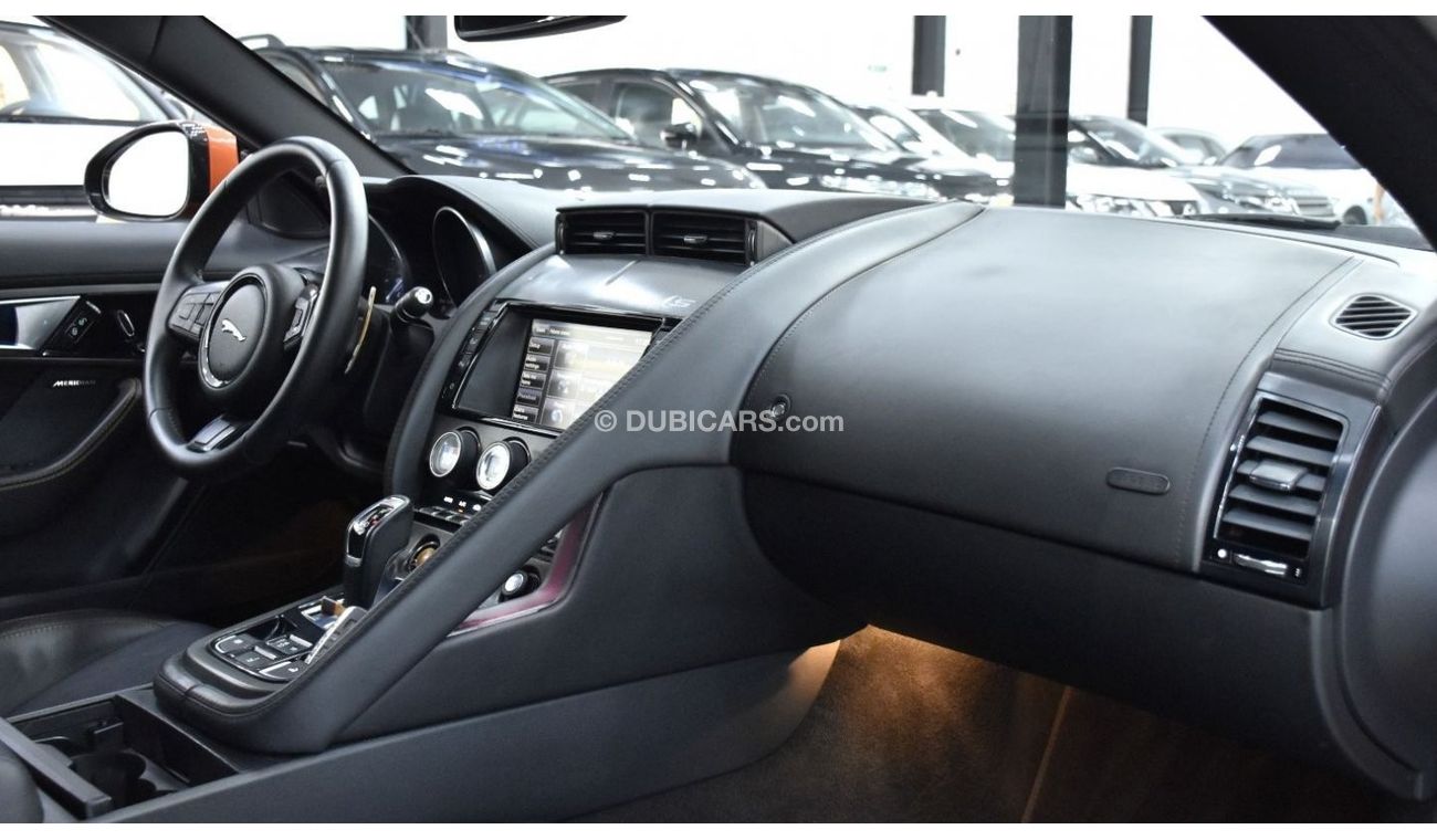 Jaguar F Type EXCELLENT DEAL for our Jaguar F-Type S V8 ( 2014 Model ) in Orange Color GCC Specs