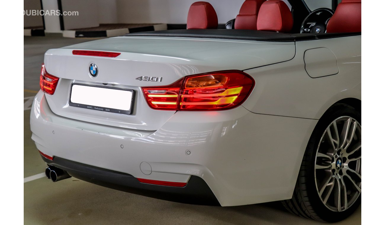 BMW 430i i Convertible M-Kit 2017 GCC under Agency Warranty with Zero Down-Payment.