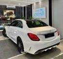 Mercedes-Benz C 200 AMG MERCEDES C200 || GCC || TOP OPTIONS || RED INTERIOR || FREE ACCIDENTS || PANORAMIC