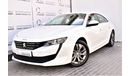 Peugeot 508 AED 1370 PM | 1.6L R8 ACTIVE GCC DEALER WARRANTY