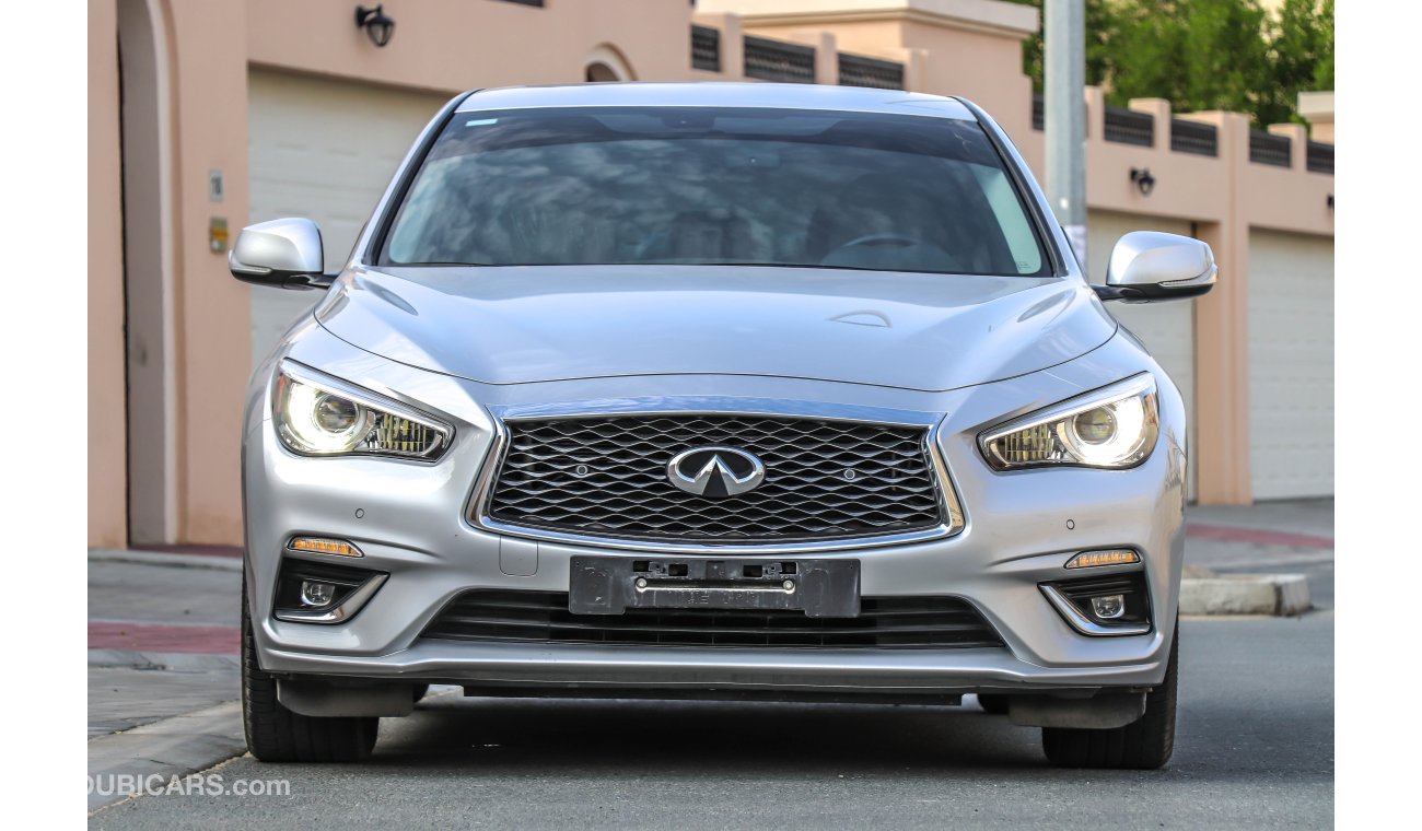 إنفينيتي Q50 3.0T 2019 GCC under Agency Warranty with Zero Down-Payment.