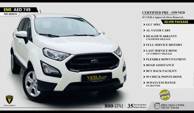 Ford Eco Sport LIMITED + NAVIGATION + LEATHER SEAT + ALLOY WHELS + CAMERA / 2019 / GCC /UNLIMITED MILEAGE WARRANTY