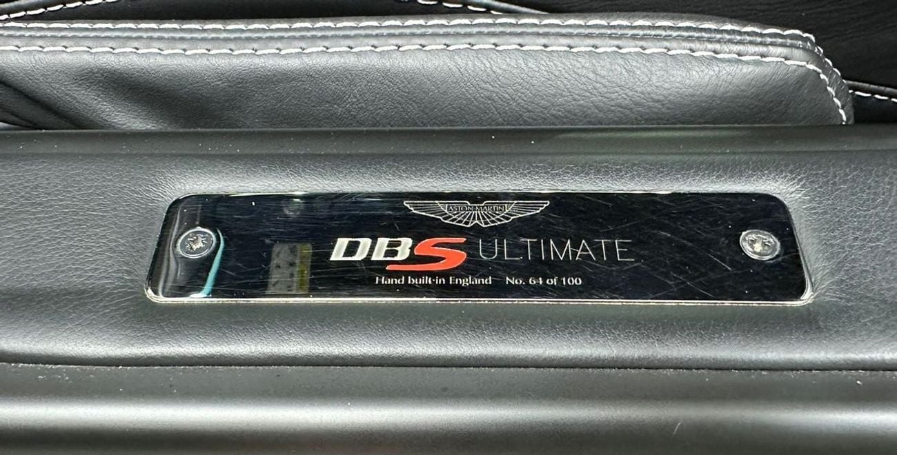 Aston Martin DBS Std 2012 Aston Martin DBS Ultimate 1 Of 100, Very Low Kms, Full Options, European Spec