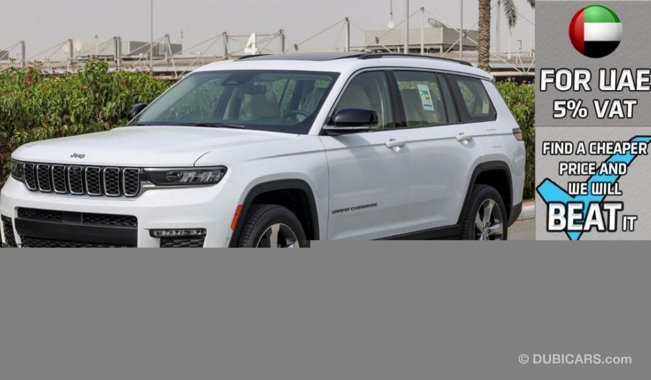 Jeep Grand Cherokee Limited L Plus Luxury V6 3.6L 4X4 , 2023 GCC , 0Km , With 3 Yrs or 60K Km Warranty @Official Dealer