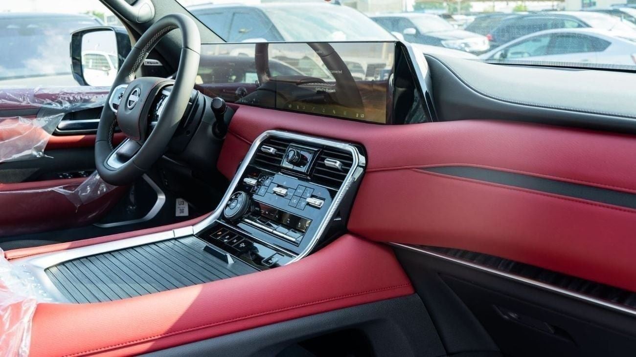 نيسان باترول 2026 Nissan Patrol V6 3.8L SE Platinum AT Petrol Black - Red