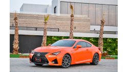 لكزس RC F 5.0L | 2,820 P.M | 0% Downpayment | Exceptional Condition