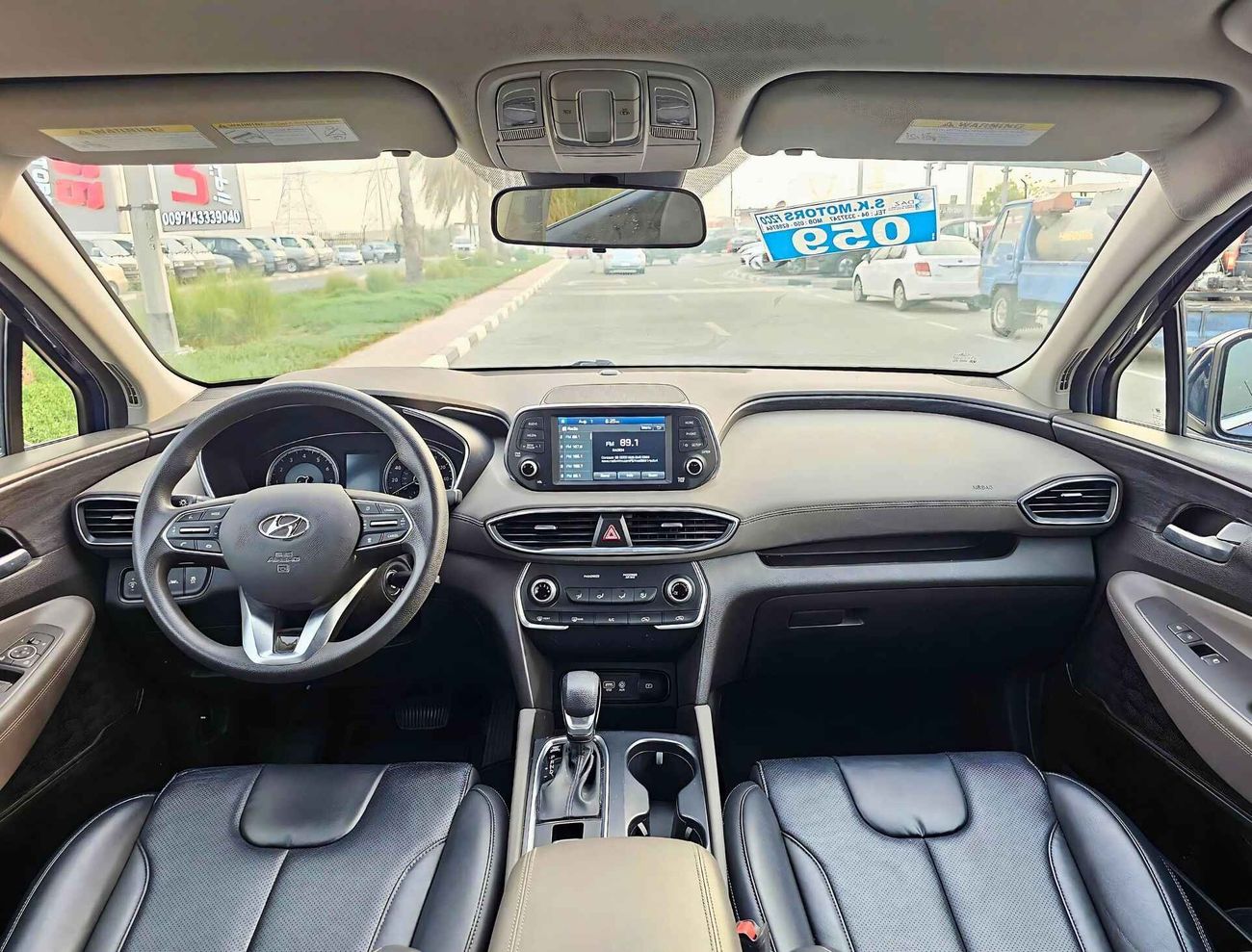 هيونداي سانتا في SE/ RADAR/ LANE ASSIST/ LEATHER SEATS/ DVD CAMERA/ LOT# 35098