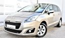 Peugeot 5008 1.6L PREMIUM 2016 GCC RAMADAN OFFER INSURANCE/SERVICE/WARRANTY