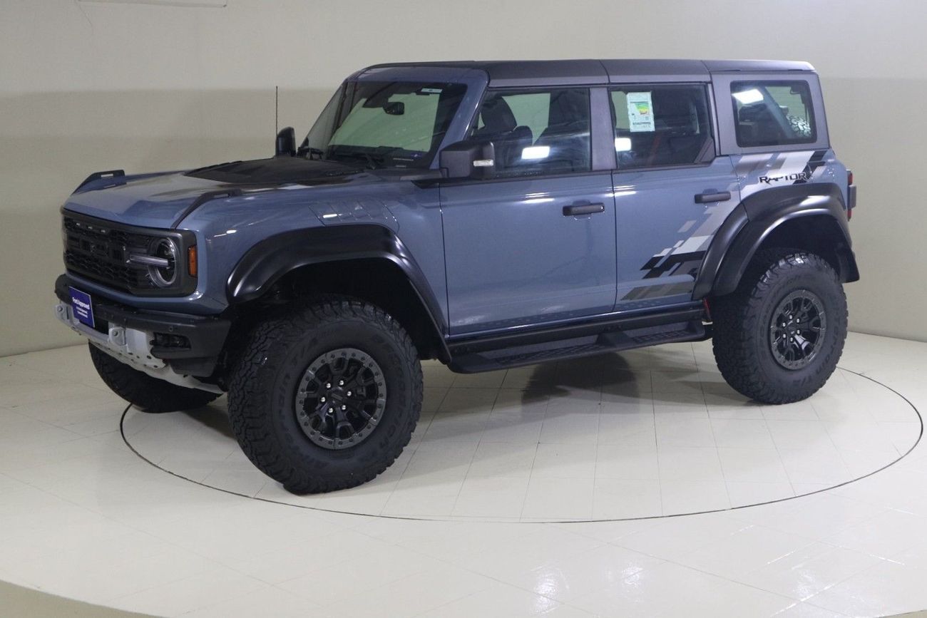 Ford Bronco Raptor B4D4925 BRONCO 4 DOORS RAPTOR 3.0L V6 ECOBOOST W/ ORANGE SBELTS BLACK/BLUE LTHR SSQTCH