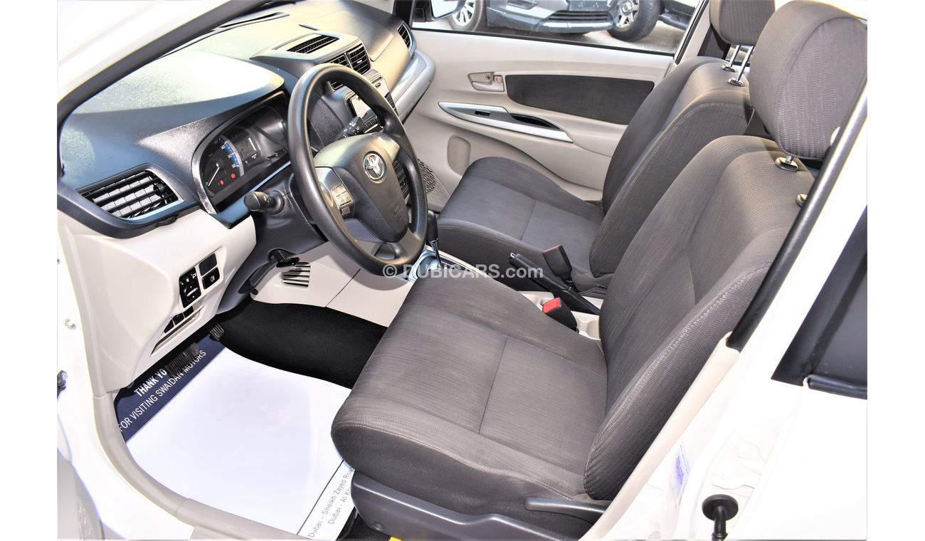 Toyota Avanza AED 1232 PM | 1.5L G 7-STR GCC WARRANTY