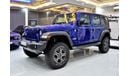 Jeep Wrangler EXCELLENT DEAL for our Jeep Wrangler Unlimited Sport ( 2018 Model ) in Blue Color GCC Specs