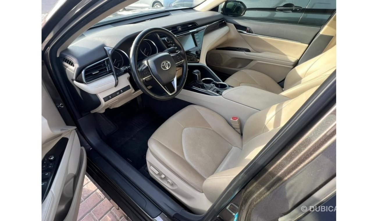 Toyota Camry 2020 GCC model, agency dye, brown color, beige interior, leather hatch, alloy wheels, mirror sensors