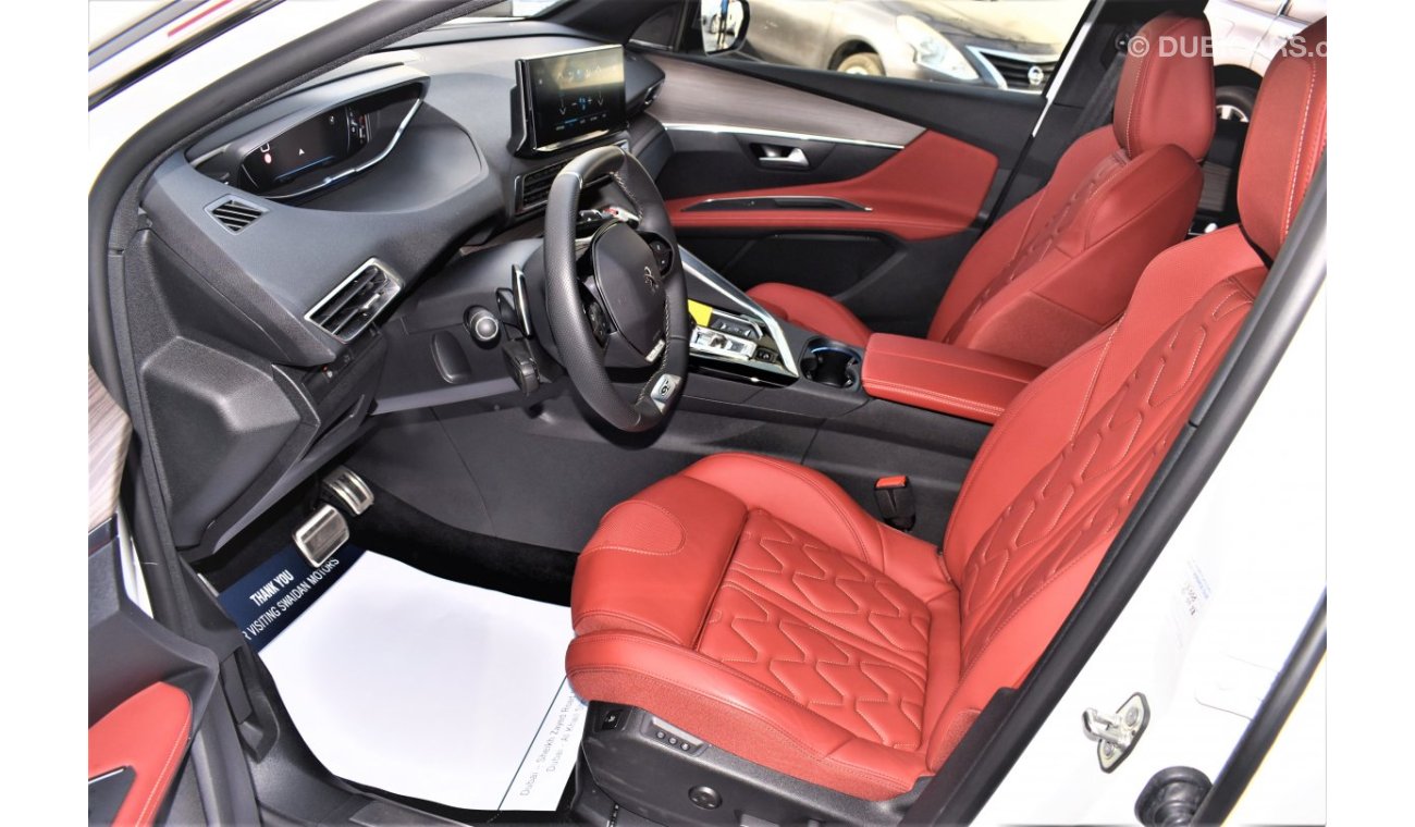 Peugeot 3008 AED 2663 PM | 1.6L GT TC 2023 GCC AGENCY WARRANTY UP TO 2027 OR 100000KM