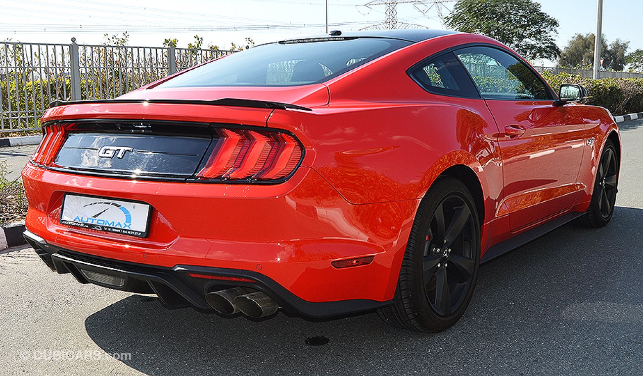 Ford Mustang 2019 GT Premium, 5.0 V8 GCC, 0km w/ 3Yrs or 100K km WTY + 60K km SERV at Al Tayer