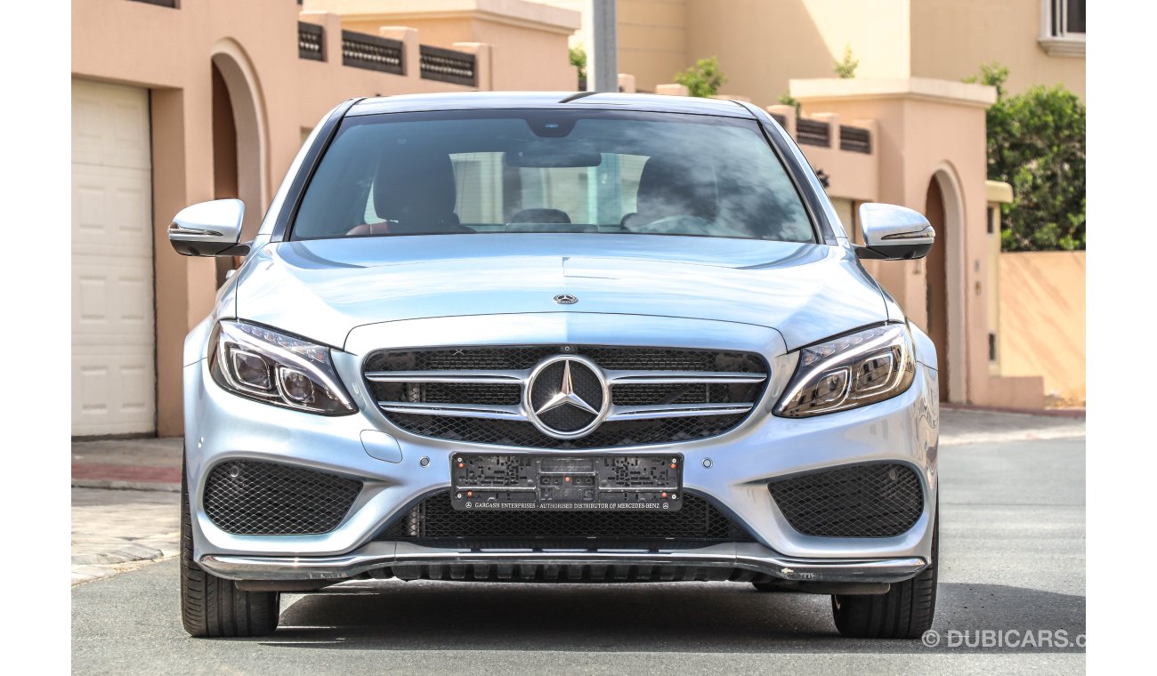 Mercedes-Benz C200 AMG 2018 GCC under Dealer Warranty with Zero Downpayment.