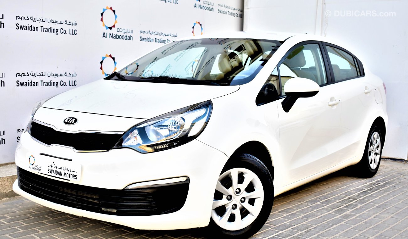 Kia Rio 1.4L EX SEDAN 2016 GCC SPECS WITH DEALER WARRANTY STARTING FROM 27,900 DHS