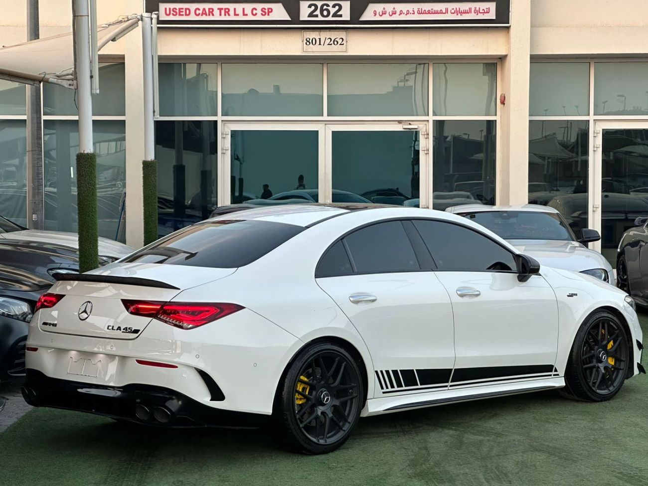 مرسيدس بنز CLA 45 S  AMG مرسيدس بنز AMG CLA45S خليجي فل ابشن صبغ وكاله تشييكات وكاله تحت الضمان بحاله ممتازه
