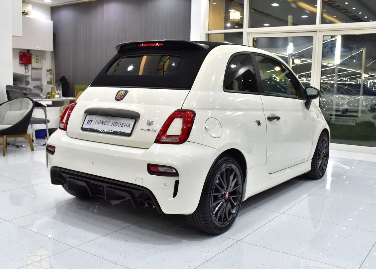 Abarth 595 EXCELLENT DEAL for our Abarth 595 Convertible Competizione ( 2022 Model ) in White Color GCC Specs