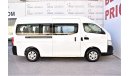 Nissan Urvan AED 1660 PM | 0% DP | 2.5L NV-350 AT 13-STR GCC WARRANTY