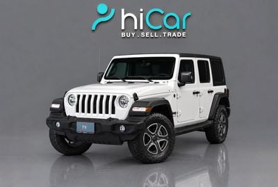 جيب رانجلر أنليميتد SPORT 3.6L A/T AED 2,490 P.M • 0% Downpayment • Jeep Wrangler Sport Unlimited • 1 Year War