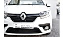 Renault Symbol 1.6L SE 2017 GCC DEALER WARRANTY