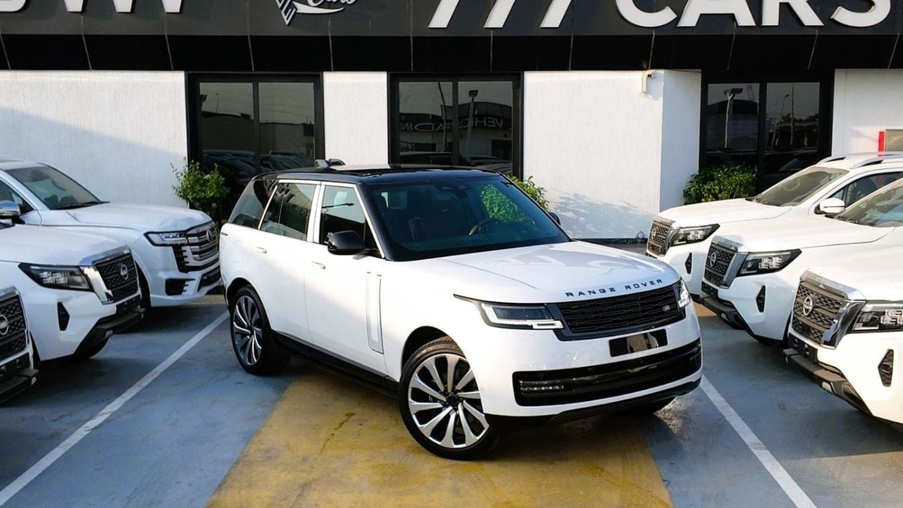 لاند روفر رينج روفر Autobiography P530 | Pearl White | Black Roof | Burgundy Interior | Shadow Exterior Package | GCC Sp