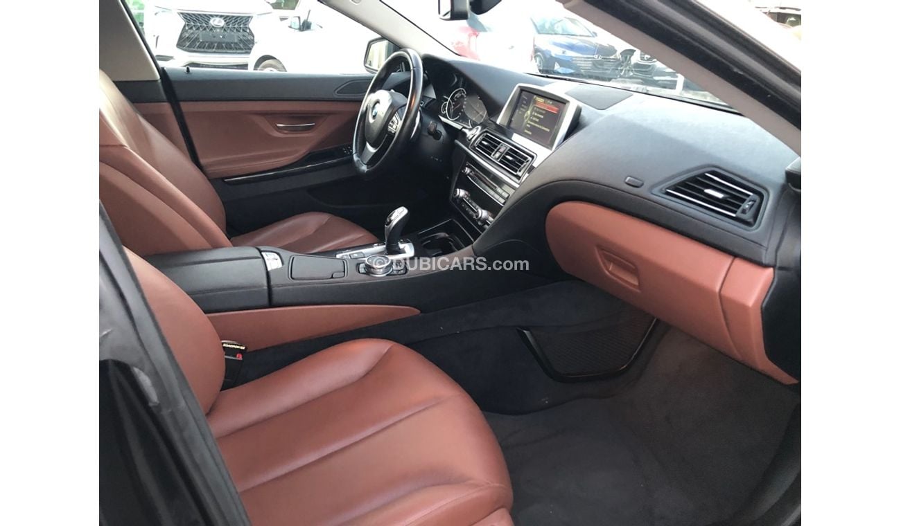 BMW 640i BMW640 MODEL 2015 GCC car perfect condition full option low mileage panoramic roof leather seats nav
