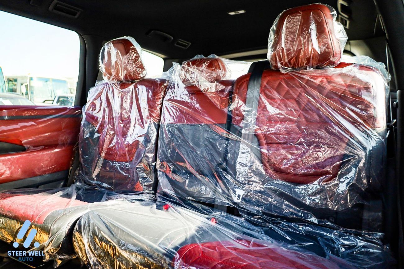 Nissan Patrol LE Platinum 2026 | Twin-Turbo AWD | 9AT | 8-Seater | Dual-Tone Black Roof & White Body | Red Interio