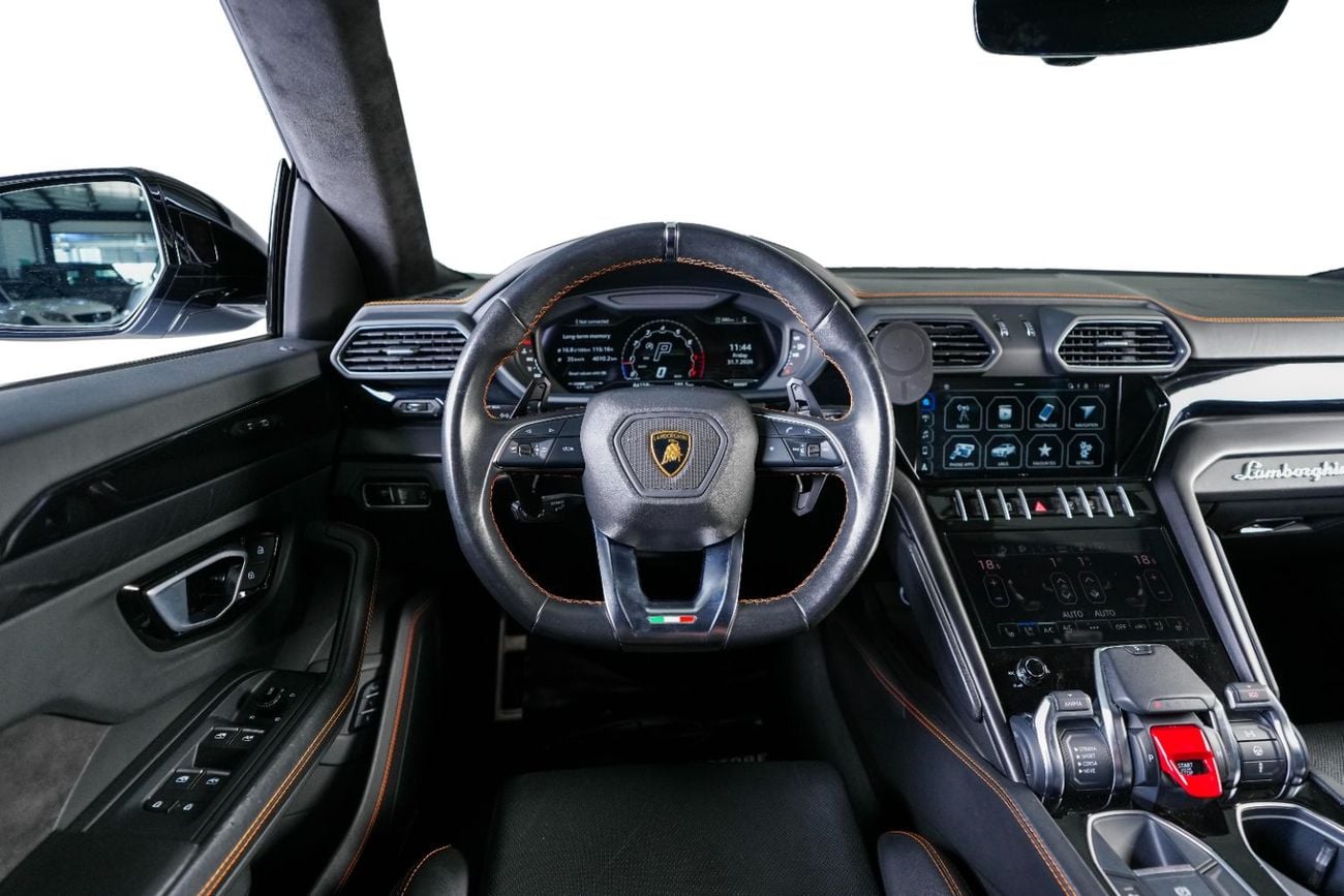 Lamborghini Urus STD Exclusive Leather With Orange Stitching-Black Exterior Pack-23 Inch Black Rims