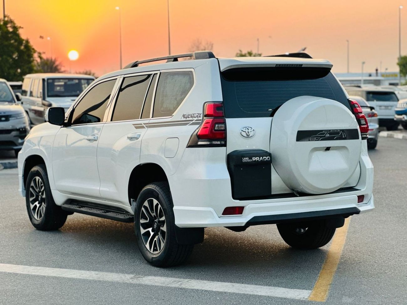 Toyota Prado MODIFIED TO PRADO 2023 | TEXTURED LEATHER SEATS | 2.7L PETROL | 2017 | TESLA SCREEN | LHD | REAR VIE