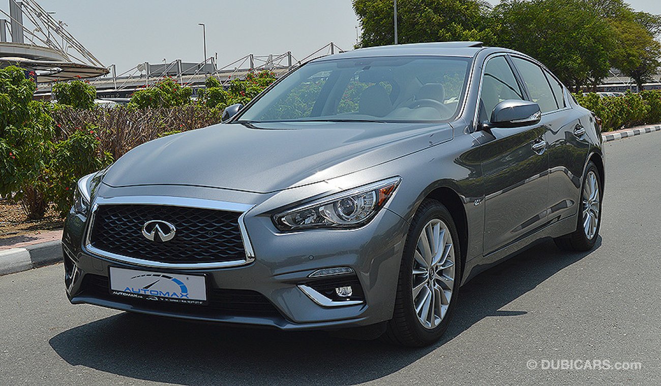 Infiniti Q50 2.0L I-4 Turbo, GCC, 0km with 5 Years or 200,000km Warranty from Dynatrade + Free Service