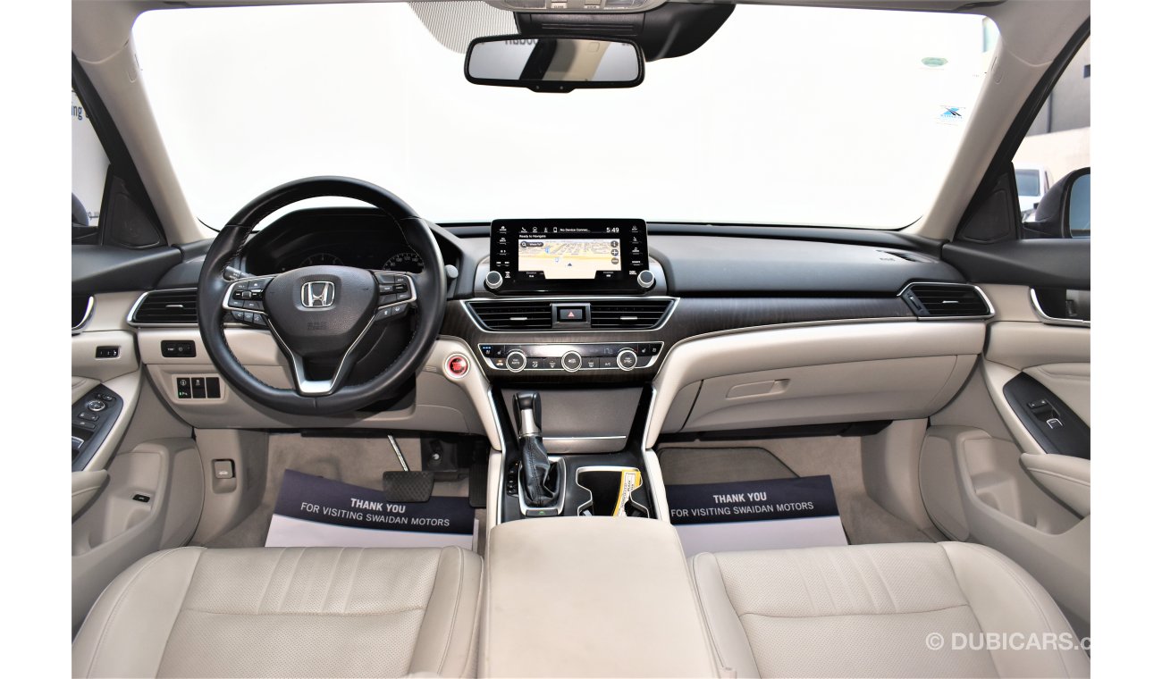 Honda Accord AED 2056 PM | 1.5L EX-L FULL OPTION GCC WARRANTY